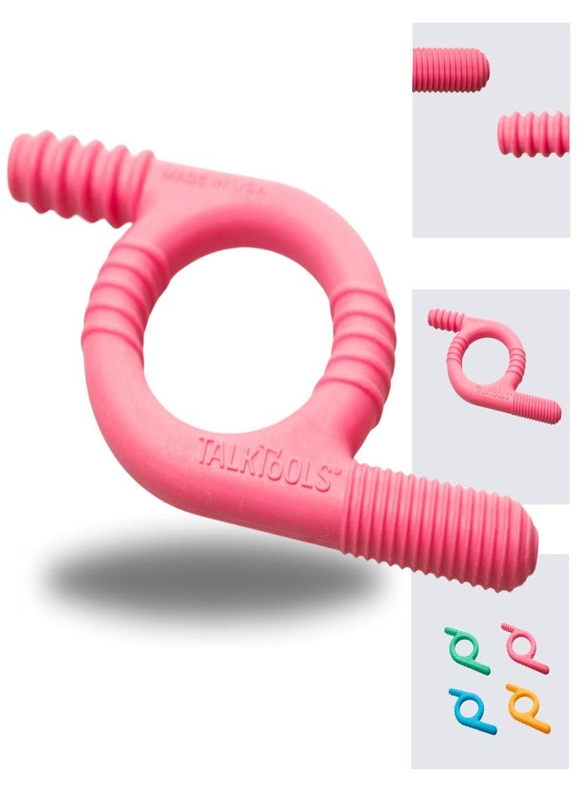 TalkTools Baby Chewy | Oral Motor Sensory Tool for Kids and Toddlers | Therapy Tools to Improve Chewing and Biting (Ridges, Pink) - Image 1